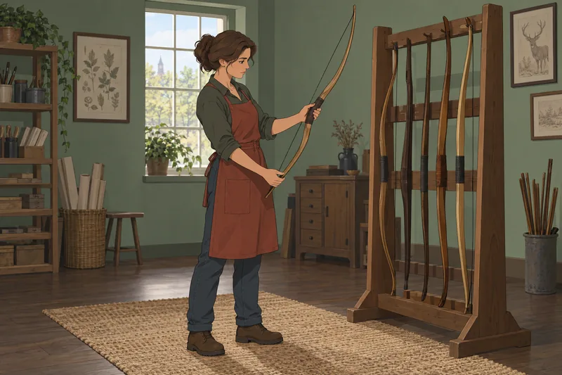What Weapon Are: a bow under inspection.