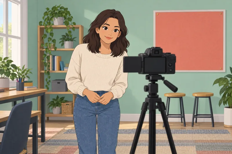 ¿Qué YouTuber soy? Una creadora prepara su saludo.