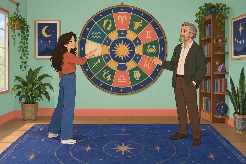 What Zodiac Sign appears in this astrology classroom.