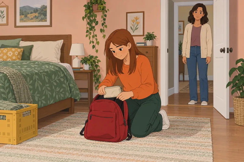 When Will I — preparing a personal-care pouch.