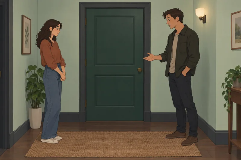 Quiz ¿Cuándo tendré: dos adultos conversan en calma.