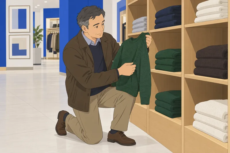 Where Should I? Inspect a quality sweater.