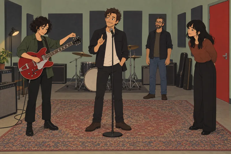 Which Beatle Are represented in this rehearsal?