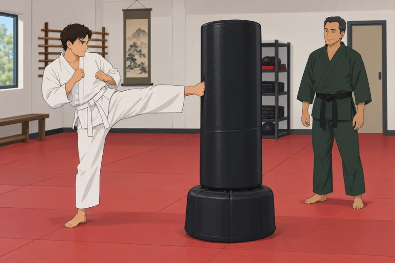Which Cobra Kai quiz shows focused dojo practice.