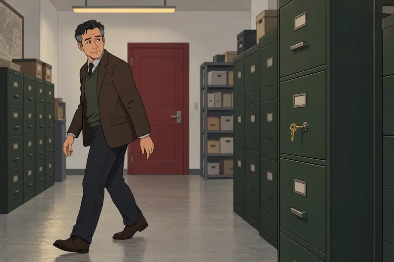 Which DC Villain hides behind a cabinet key.