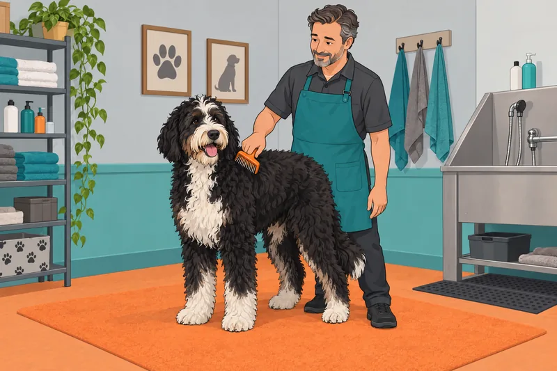 Which Doodle Is shown during coat care.
