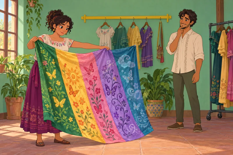 ¿Qué personaje de Encanto: un hombre observa bordados.