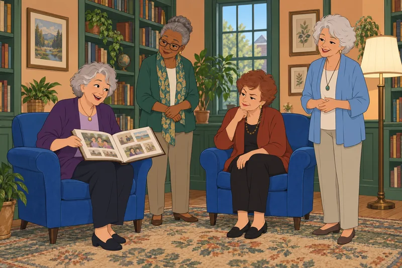 Which Golden Girl shares a family story here?