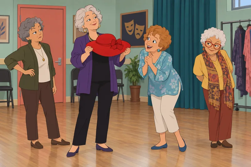 Which Golden Girl appears among four playful friends?