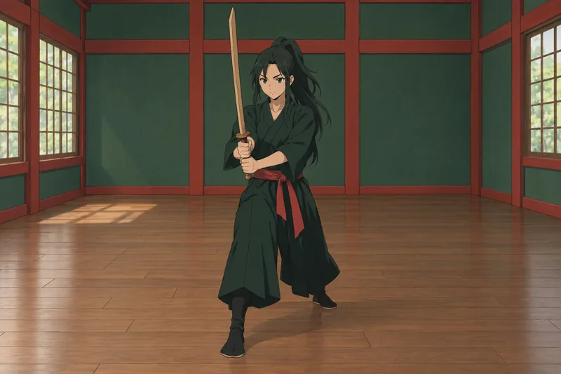 Which Hashira Are — she trains with focus.