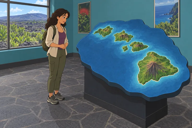 cuestionario ¿Qué isla: una viajera consulta un mapa.