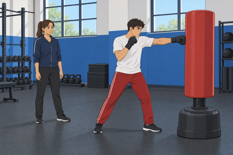 Which Martial Art lesson shows focused bag practice.