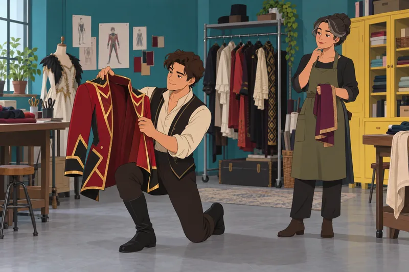 Which Pop Star: performer chooses a stage jacket.