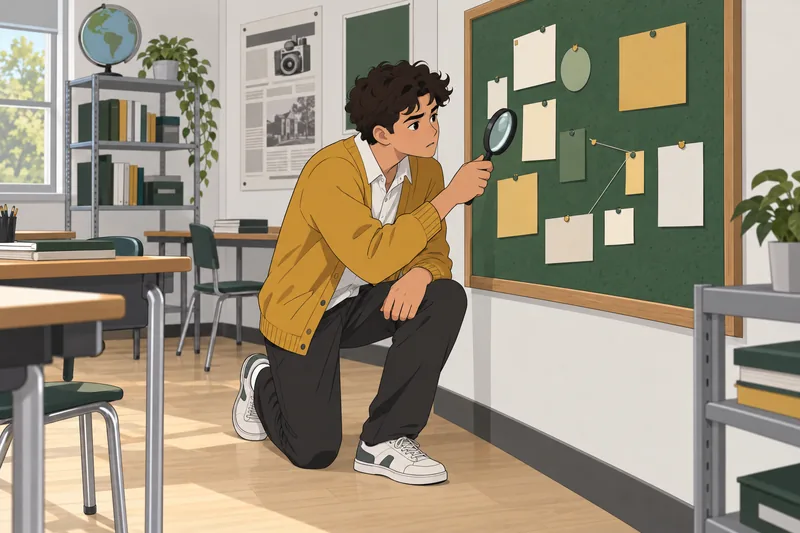 Which Riverdale Character investigates the clue board.