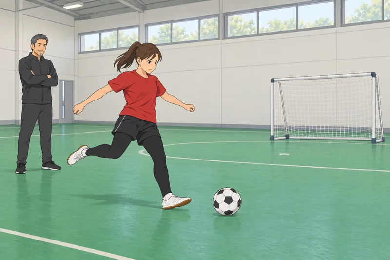 Which Soccer Player finishes a focused shot.