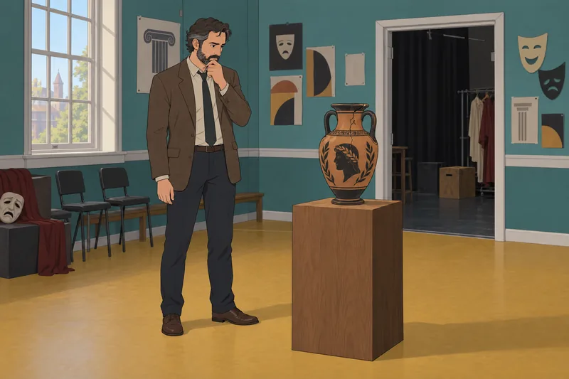 ¿Qué figura trágica muestra una decisión difícil?