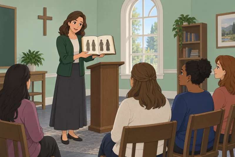 El cuestionario ¿Qué mujer presenta una Biblia abierta.
