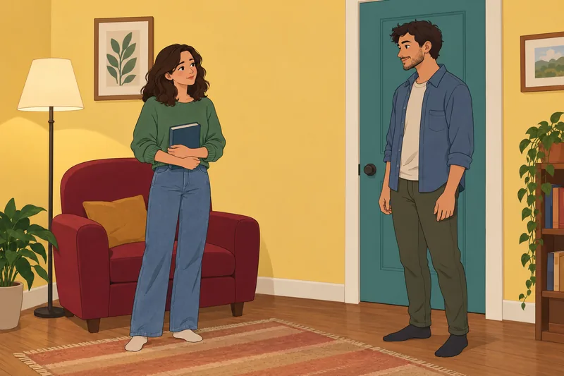 Quiz ¿Con quién? Dos adultos respetan su espacio.