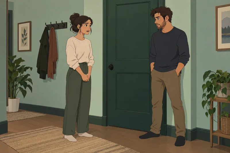 Why Does My depicts a quiet hallway check-in.