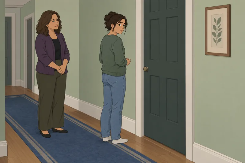 Why Does My family’s closed-door scene appear calm?