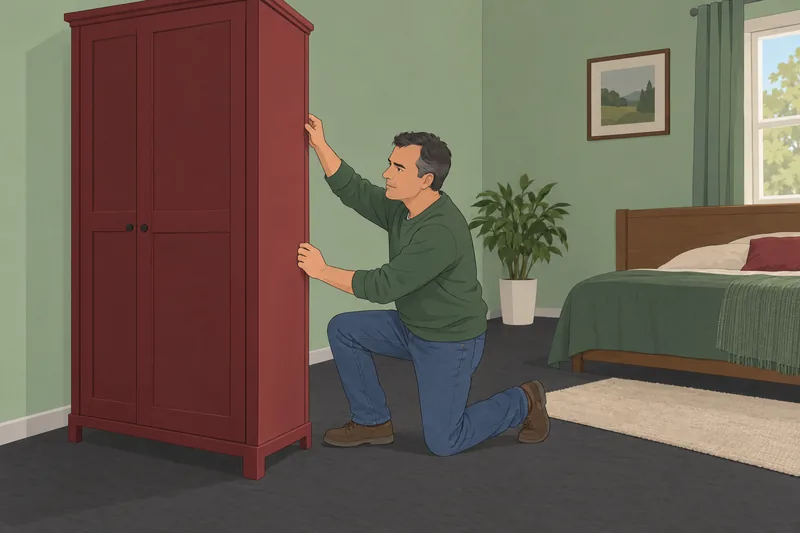 Will Questionnaire Test shows wardrobe assembly.