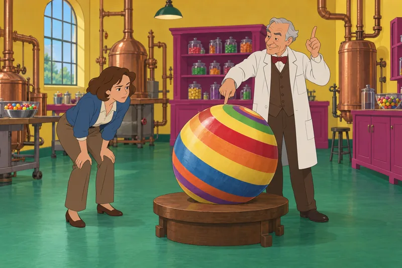 Quiz de Willy muestra un gobstopper gigante.