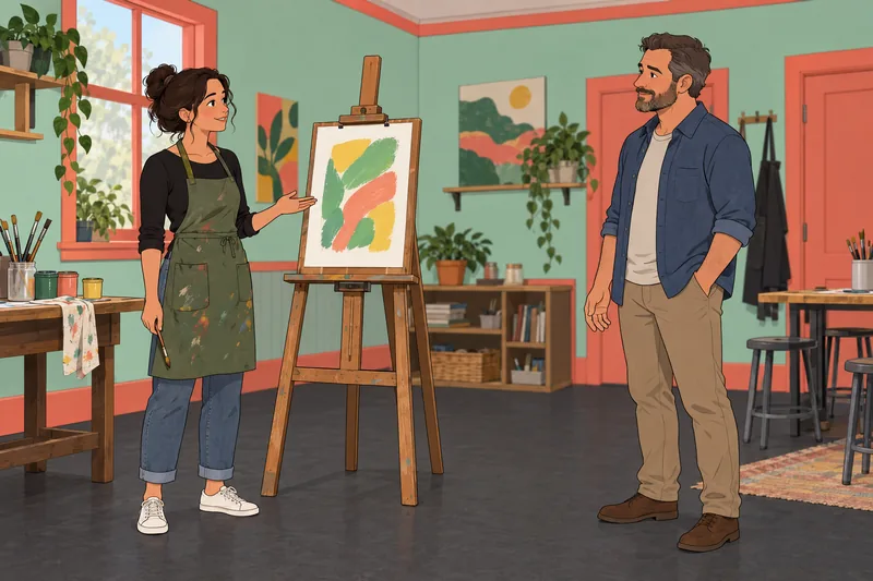 Self-Esteem Questionnaire Test: woman presents a drawing.