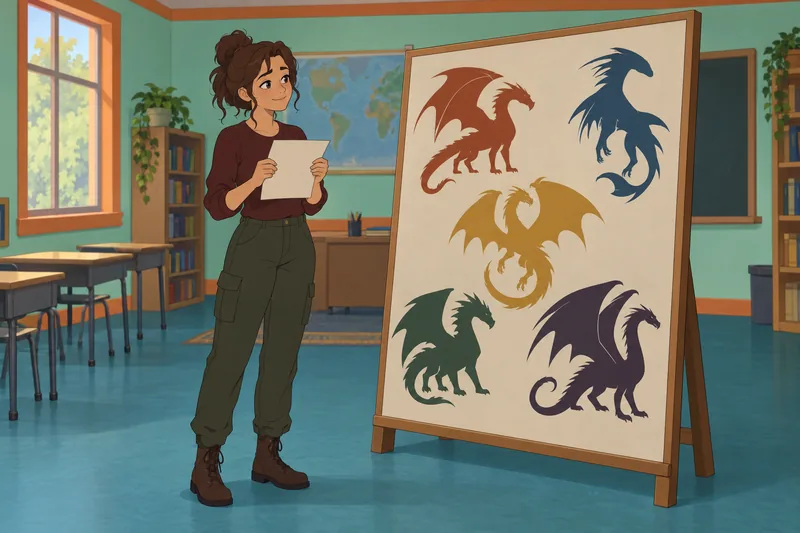 Quiz de Wings muestra una elección de dragón.