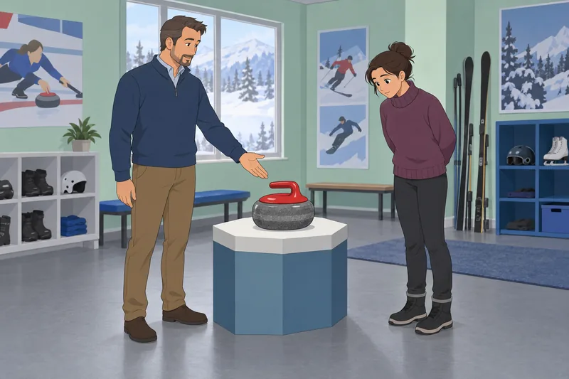 Winter Sport Quiz shows a curling lesson.