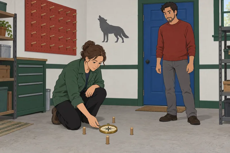 Wolf Quiz frames a compass-based discovery choice.