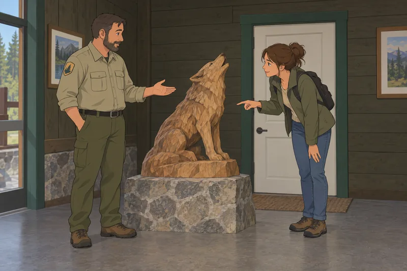 Quiz del lobo muestra un símbolo tallado.