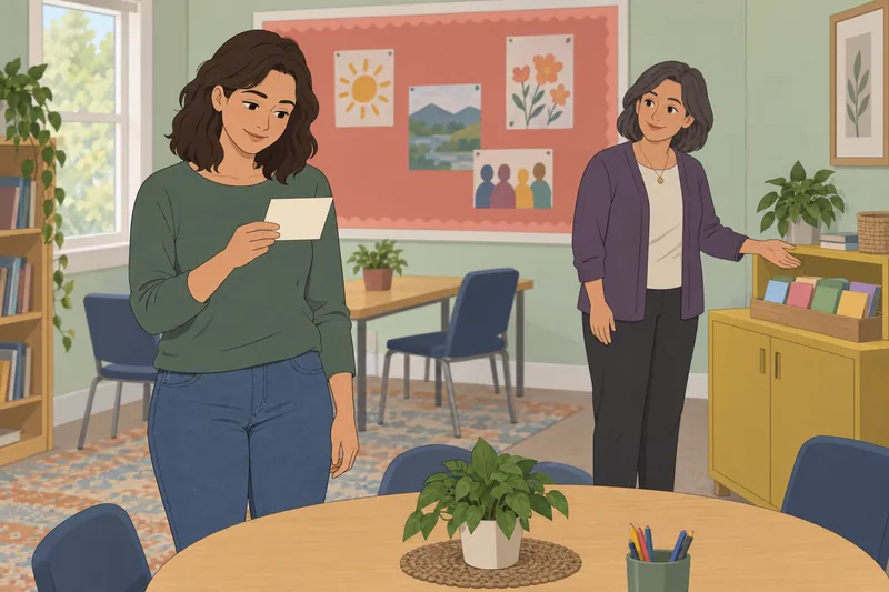 cuestionario Palabras que: una mujer elige tarjetas.