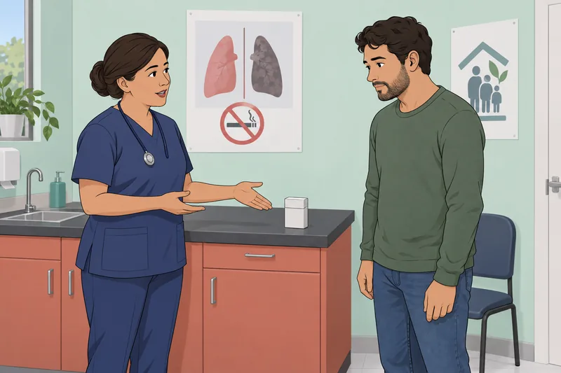 World No Tobacco appears during a clinic lesson.