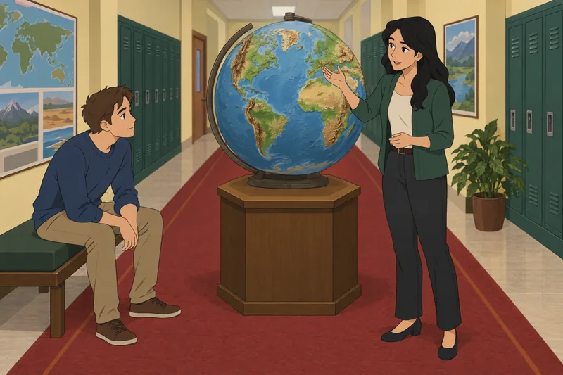 El cuestionario sobre el globo guía.