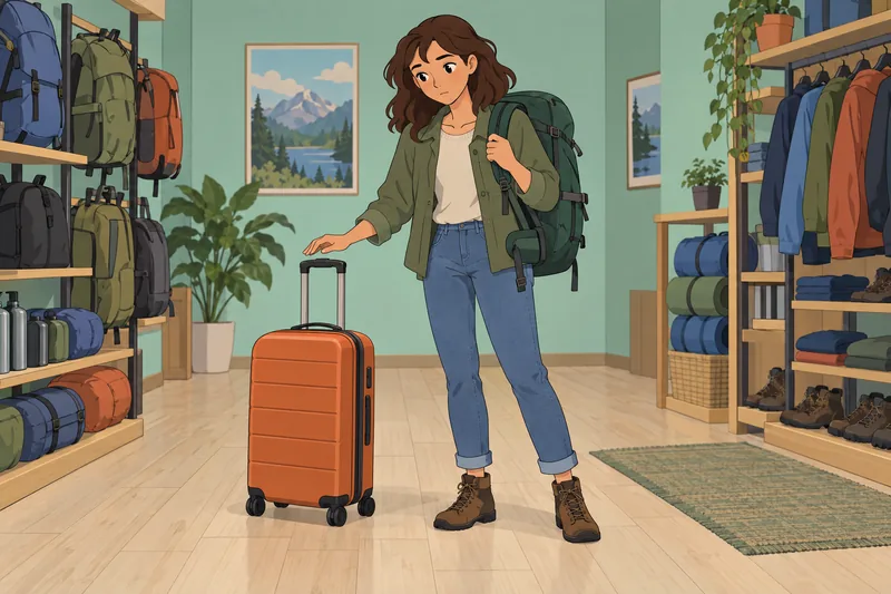 Would You Rather: traveler compares two travel bags.