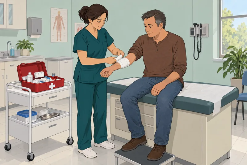 Would You Survive shows a calm bandage check.