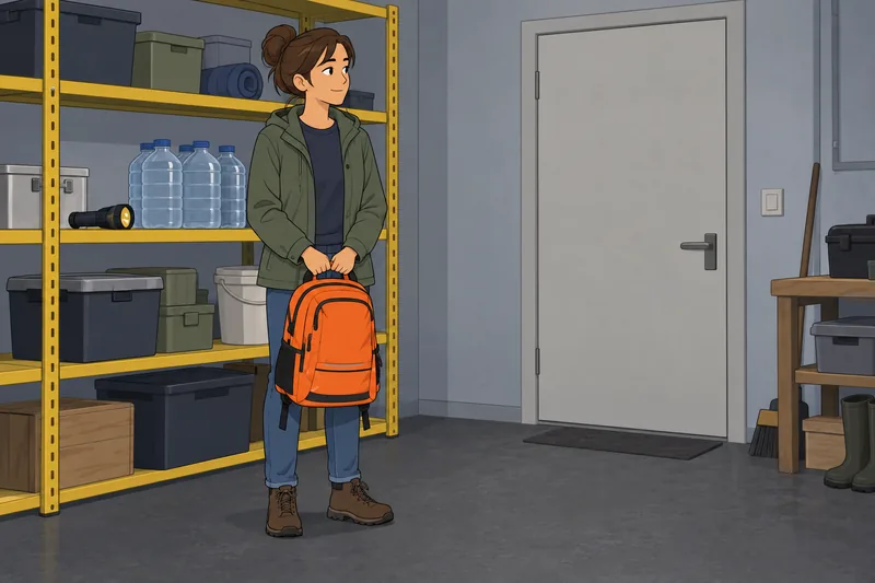 cuestionario ¿Sobrevivirías? muestra una mochila de emergencia.