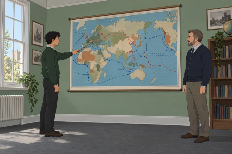 WW2 Map Quiz shows routes being traced.