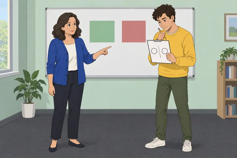 Yes or No quiz in a classroom.
