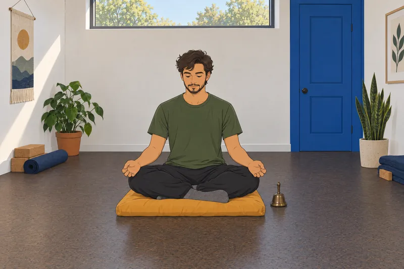 Yoga Quiz depicts calm breath practice.