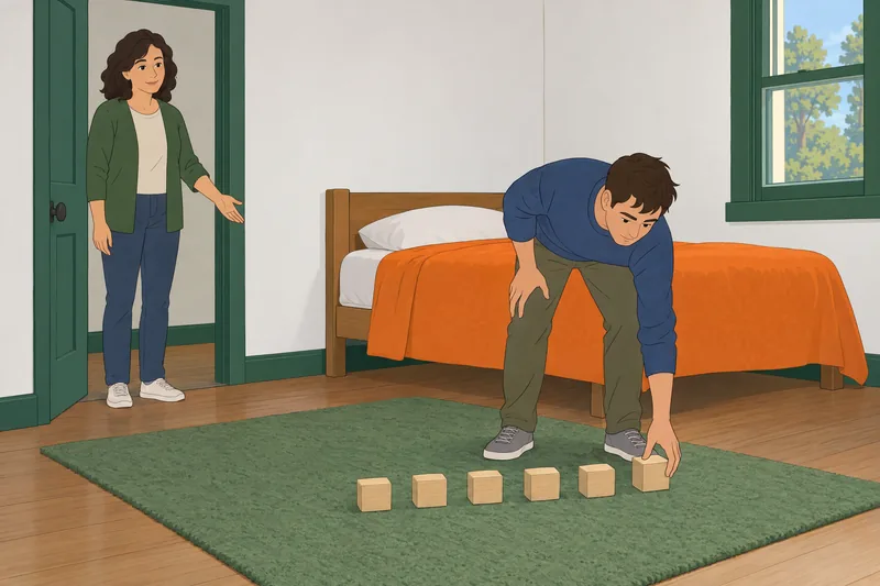 Una escena sobre la percepción en un dormitorio.