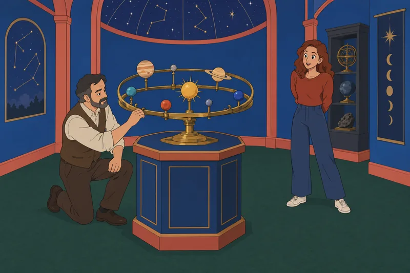 Zodiac Compatibility Quiz: an orrery models planetary patterns.