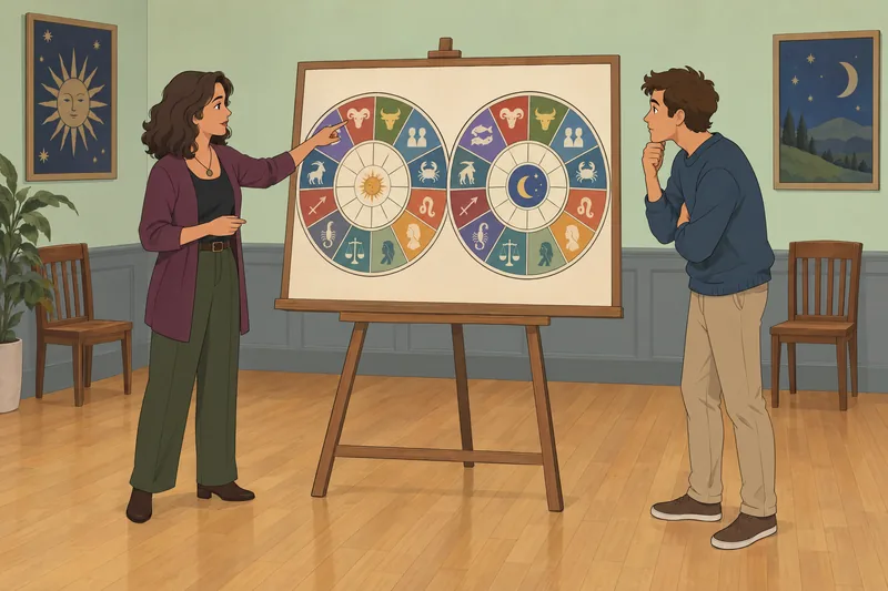 Zodiac Compatibility Quiz: two charts meet in class.