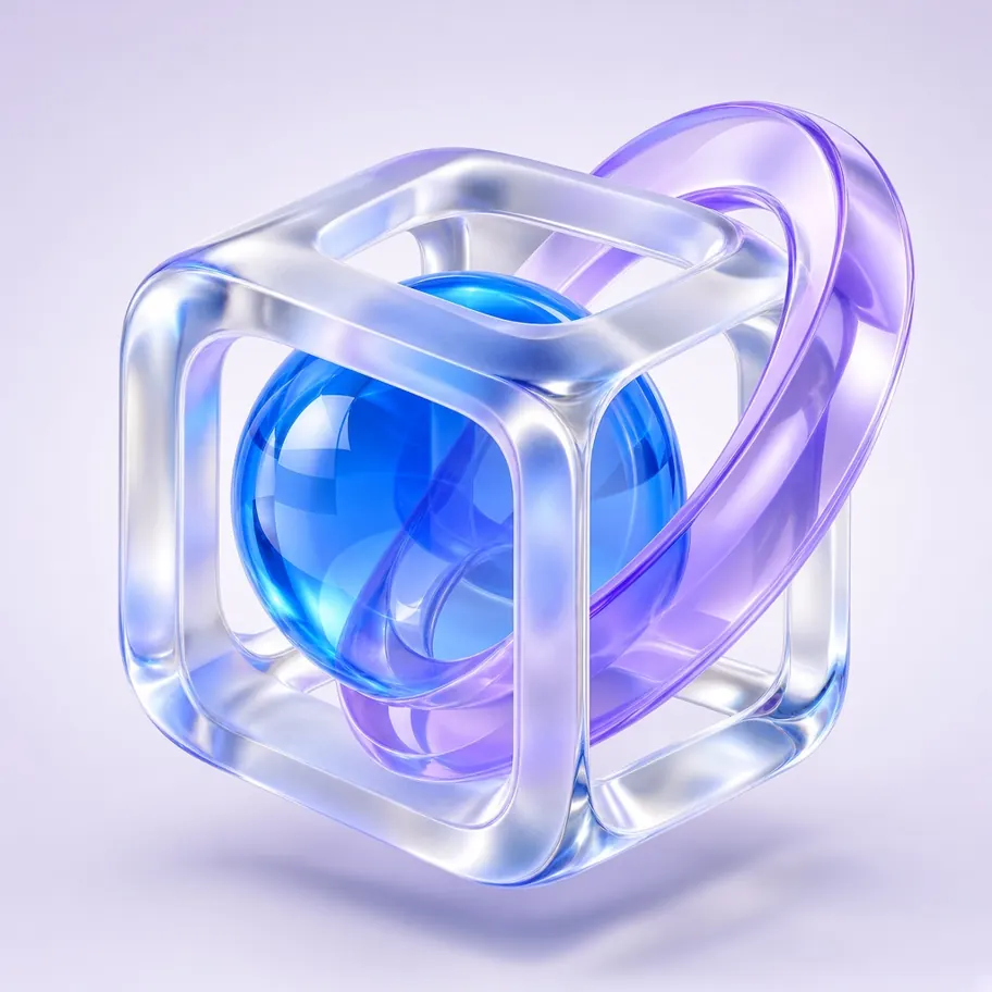 Glass cube, sphere and ring — an illustration of logic, memory and spatial reasoning