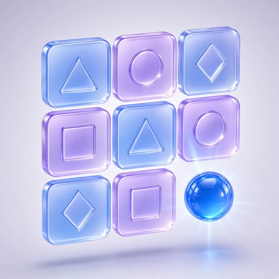 Cubo, esfera y anillo de cristal: una ilustración de la lógica, la memoria y el razonamiento espacial