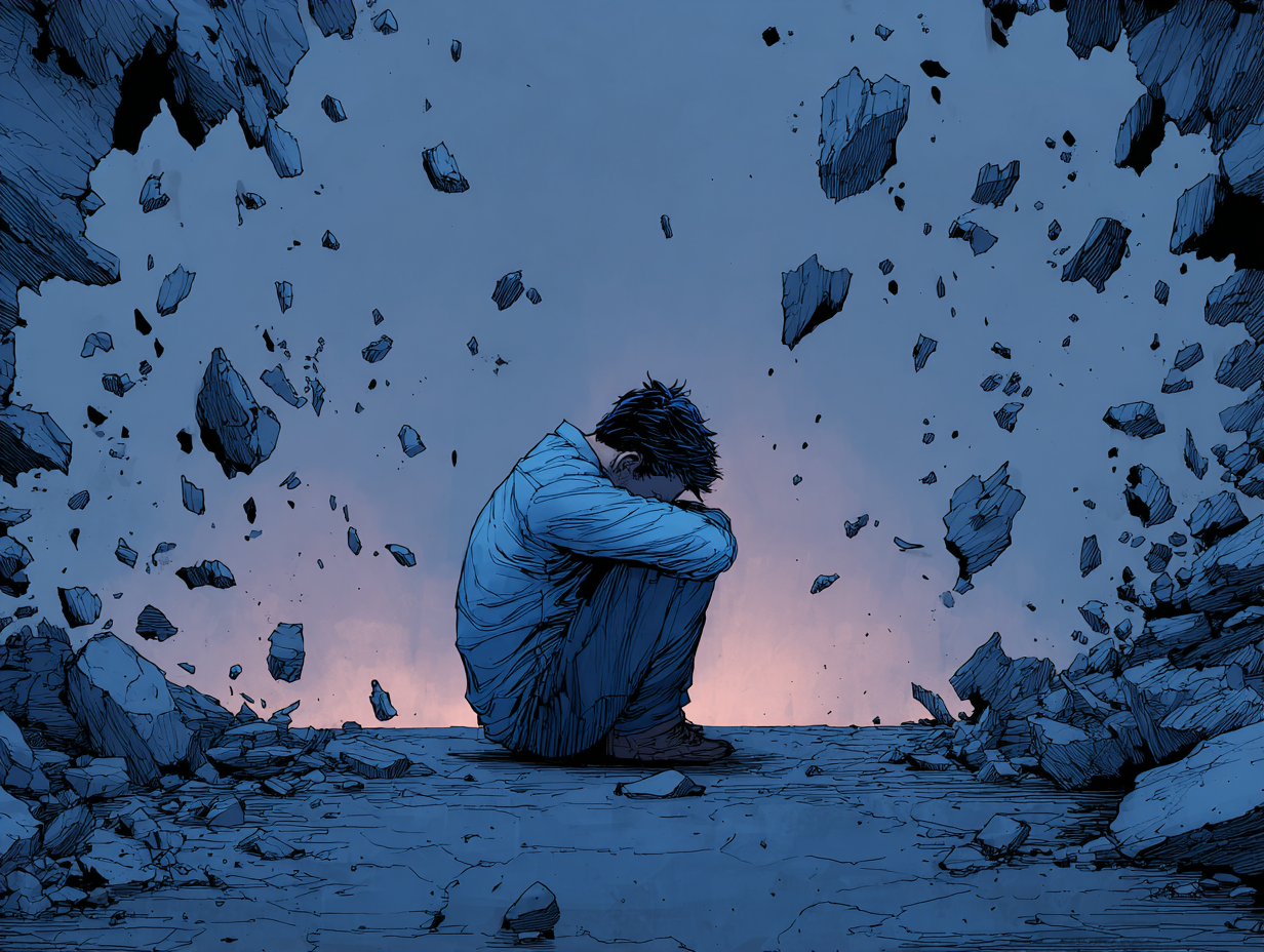 Colapso mental: qué es, señales y cómo obtener ayuda — dibujo 4