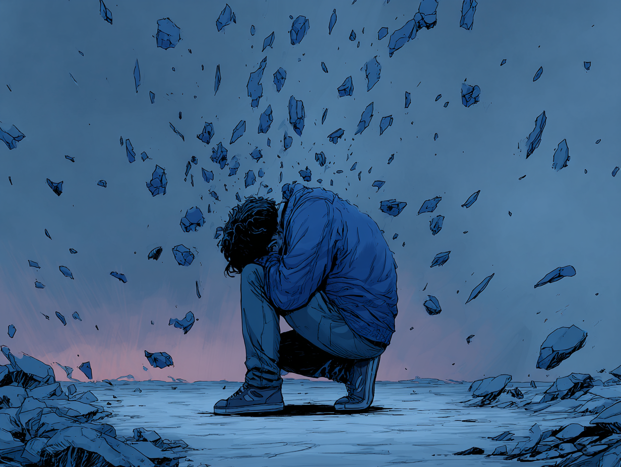 Colapso mental: qué es, señales y cómo obtener ayuda — dibujo 3