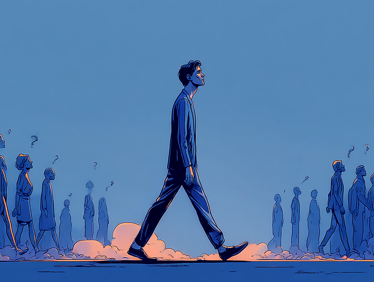 TOC Existencial: Por qué las dudas filosóficas se convierten en obsesiones y cómo tratarlas — dibujo 3