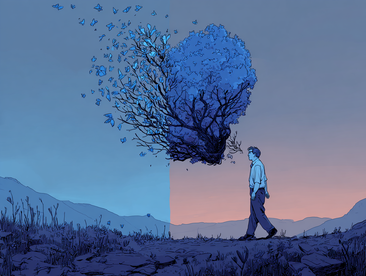 Disonancia cognitiva en las relaciones: cuando las acciones no coinciden con las palabras — dibujo 5